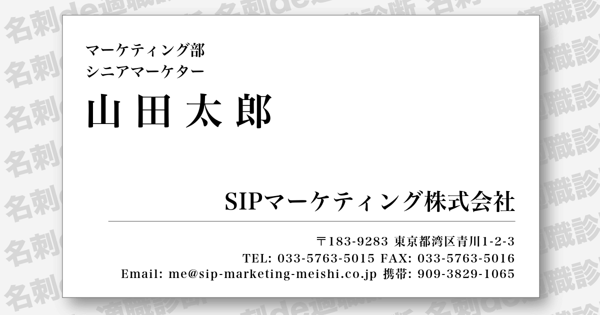 SNS名刺の例